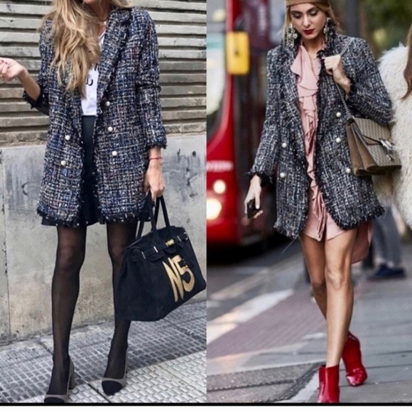 🌟Celebrity Fav ✨Zara Tweed Coat - Picture 4 of 8